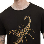 Scorpio // SS Raw Edge Tee // Black (S)