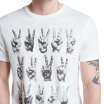 Peace Hands // SS Crew Tee // Salt (XS)