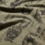 Peace Hands // SS Crew Tee // Dark Moss (S)