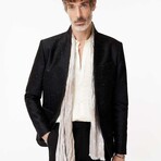 Abstract Print Jacquard Scarf // Dew Grey // OSZ