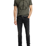 Barbwire Peace // SS Crew Tee // Dark Moss (L)