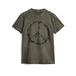 Barbwire Peace // SS Crew Tee // Dark Moss (L)