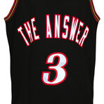 Allen Iverson // Signed Black Custom Basketball Jersey