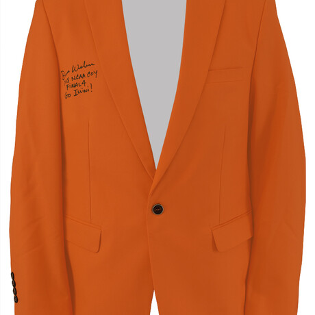 Bruce Weber // Signed Mogu Men's Orange Blazer Sport Coat Jacket