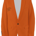 Bruce Weber // Signed Mogu Men's Orange Blazer Sport Coat Jacket