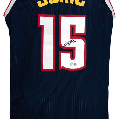 Nikola Jokic // Denver // Signed Navy Custom Basketball Jersey