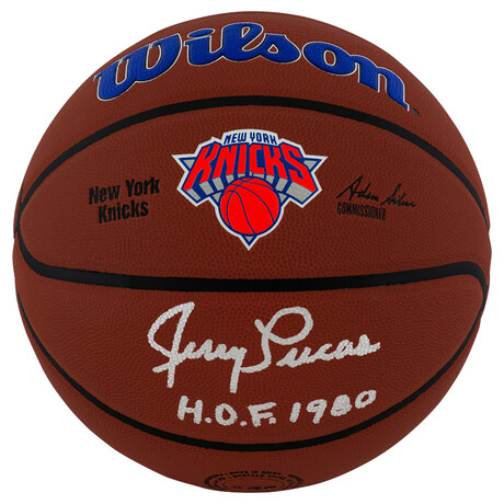 Jerry Lucas // NY Knicks // Signed Wilson NBA Basketball