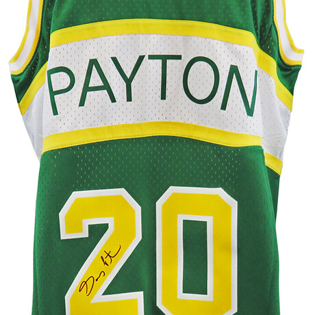 Gary Payton // SEA Supersonics // Signed 1994 Road T/B M&N Swingman Jersey