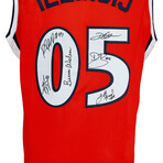 2005 IL Fighting Illini Team // Signed Orange Custom Jersey (6 Sigs.)