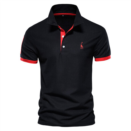 Giraffe Icon Polo // Black (XS)
