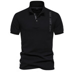 Embroidered Detail Polo // Black (XS)