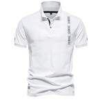 Embroidered Detail Polo // White (XS)