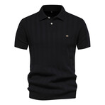 Knit Polo Shirt // Black (S)
