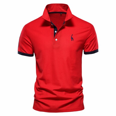 Giraffe Icon Polo // Red (XS)