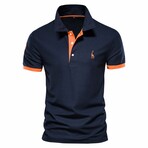 Giraffe Icon Polo // Navy Blue (XS)