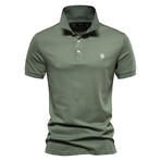 Short Sleeve Polo Shirt // Grass green (XL)