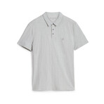 Victor // Short Sleeve Slub Cotton Polo with Pocket // Light Grey (XS)