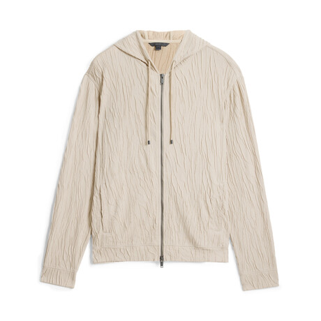 Ihsan // Full Zip Hoodie with Drawstring Hood // Fossil Grey (XL)