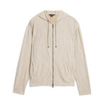 Ihsan // Full Zip Hoodie with Drawstring Hood // Fossil Grey (XL)