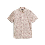 Sean // Short Sleeve Sport Shirt in Print // Cranberry (M)