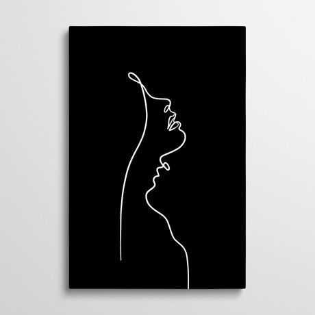 Lips Like Compass - Noir Edition by Dane Khy (26"H x 18"W x 1.5"D)