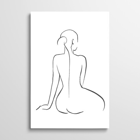 Line Art Figure II by Bannarot (40"H x 26"W x 1.5"D)