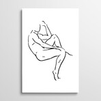 Male Body Sketch II - Black And White by Nouveau Prints (26"H x 18"W x 1.5"D)
