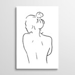 Female Body Sketch II - Black And White by Nouveau Prints (26"H x 18"W x 1.5"D)