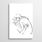 Kissed - Black And White by Fanitsa Petrou (26"H x 18"W x 1.5"D)