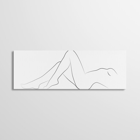 Woman Laying Down by Blek Prints (24"H x 72"W x 1.5"D)