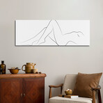 Woman Laying Down by Blek Prints (24"H x 72"W x 1.5"D)