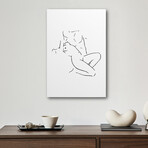 Lovers body sketch I - Black And White by Nouveau Prints (26"H x 18"W x 1.5"D)