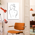 Female Body Sketch II - Black And White by Nouveau Prints (26"H x 18"W x 1.5"D)