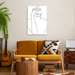 Lady Hiding Face by Blek Prints (26"H x 18"W x 1.5"D)