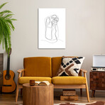 Gustav Klimt - The Kiss With One Line by Dane Khy (26"H x 18"W x 1.5"D)