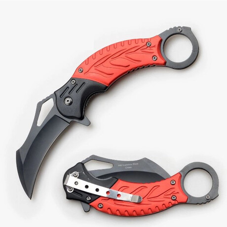 Spring Assisted Knife // Karambit // SE-951 (Pink)