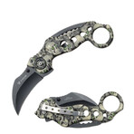 Spring Assisted Knife // Karambit // SE-952 // Skulls (Grey)