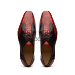 Anzio // Derby — Alligator-Calf // Rustic Cognac (8)