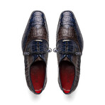Luciano // Derby — Caiman Belly // Navy/Brown (8)