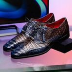 Luciano // Derby — Caiman Belly // Navy/Brown (8)