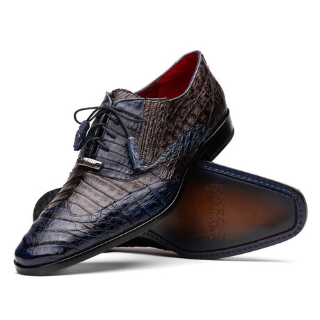 Luciano // Derby — Caiman Belly // Navy/Brown (8)