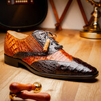 Luciano // Derby — Caiman Belly // Brown/Cognac (9)