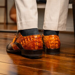 Luciano // Derby — Caiman Belly // Brown/Cognac (9)