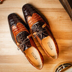 Luciano // Derby — Caiman Belly // Brown/Cognac (9)