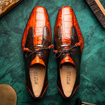 Anzio // Derby — Alligator-Calf // Rustic Brandy (8)