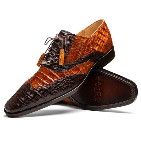 Luciano // Derby — Caiman Belly // Brown/Cognac (9)