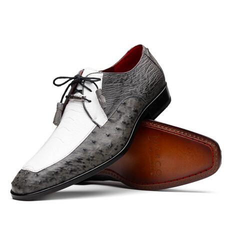 Andretti // Oxford — Ostrich-Ostrich Leg // White/Gray (8)