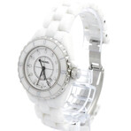 Chanel Ladies J12 Diamond Quartz // CH1628 // Pre-Owned