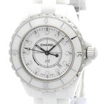 Chanel Ladies J12 Diamond Quartz // CH1628 // Pre-Owned