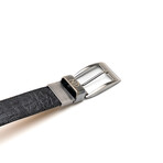 Alessio Belt // Ostrich // White/Black (36)